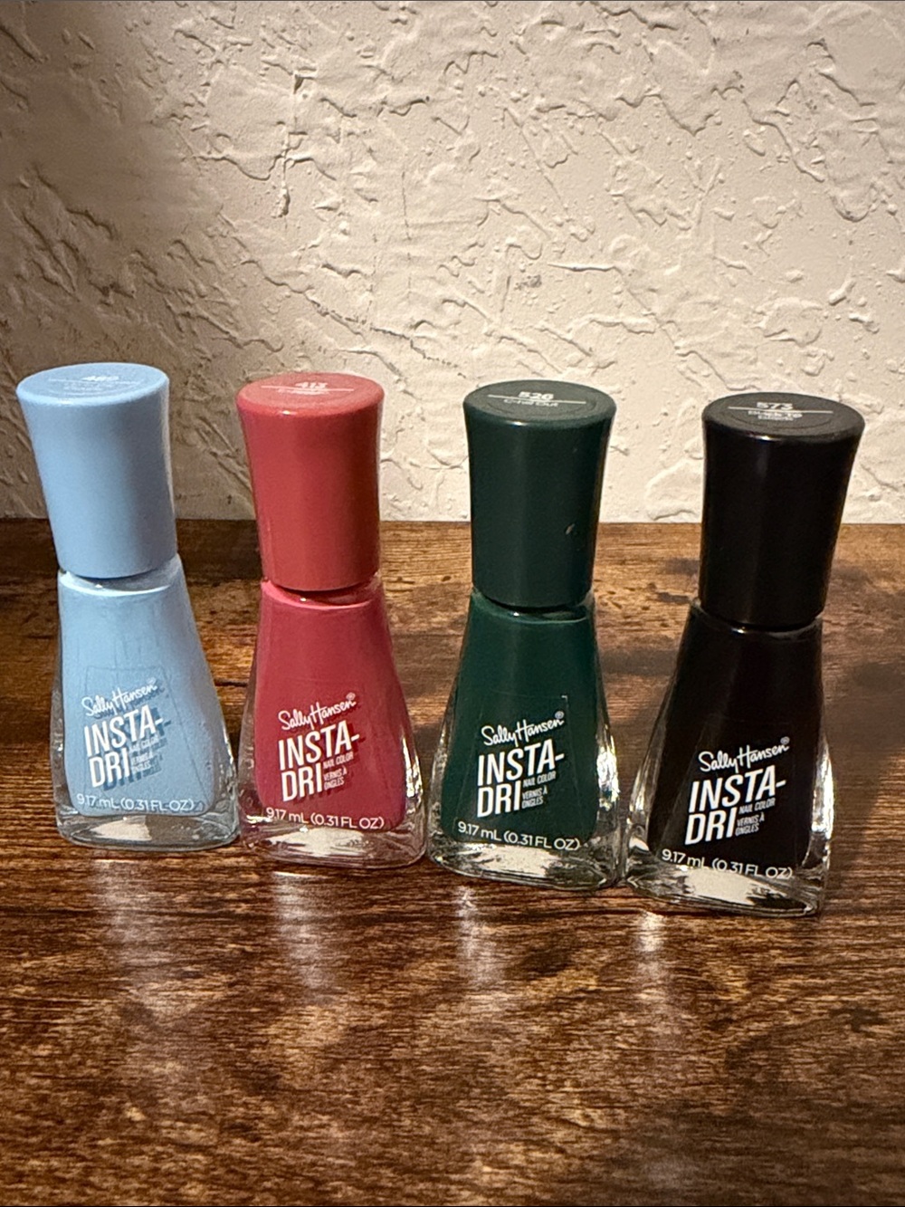 Sally Hansen Insta-Dri Nail Polish Set — Blue, Pink, Green, Black